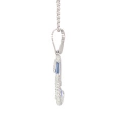 Fancy Gold Pendant with Diamonds and Natural Uncut Blue Sapphires