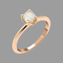 Fancy Gray Diamond Engagement 0.76ct Ring