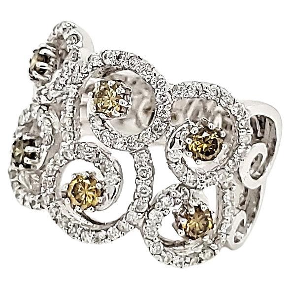 Anello di fidanzamento con diamante giallo verdastro