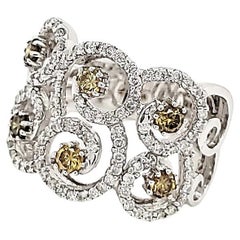 Anello di fidanzamento con diamante giallo verdastro