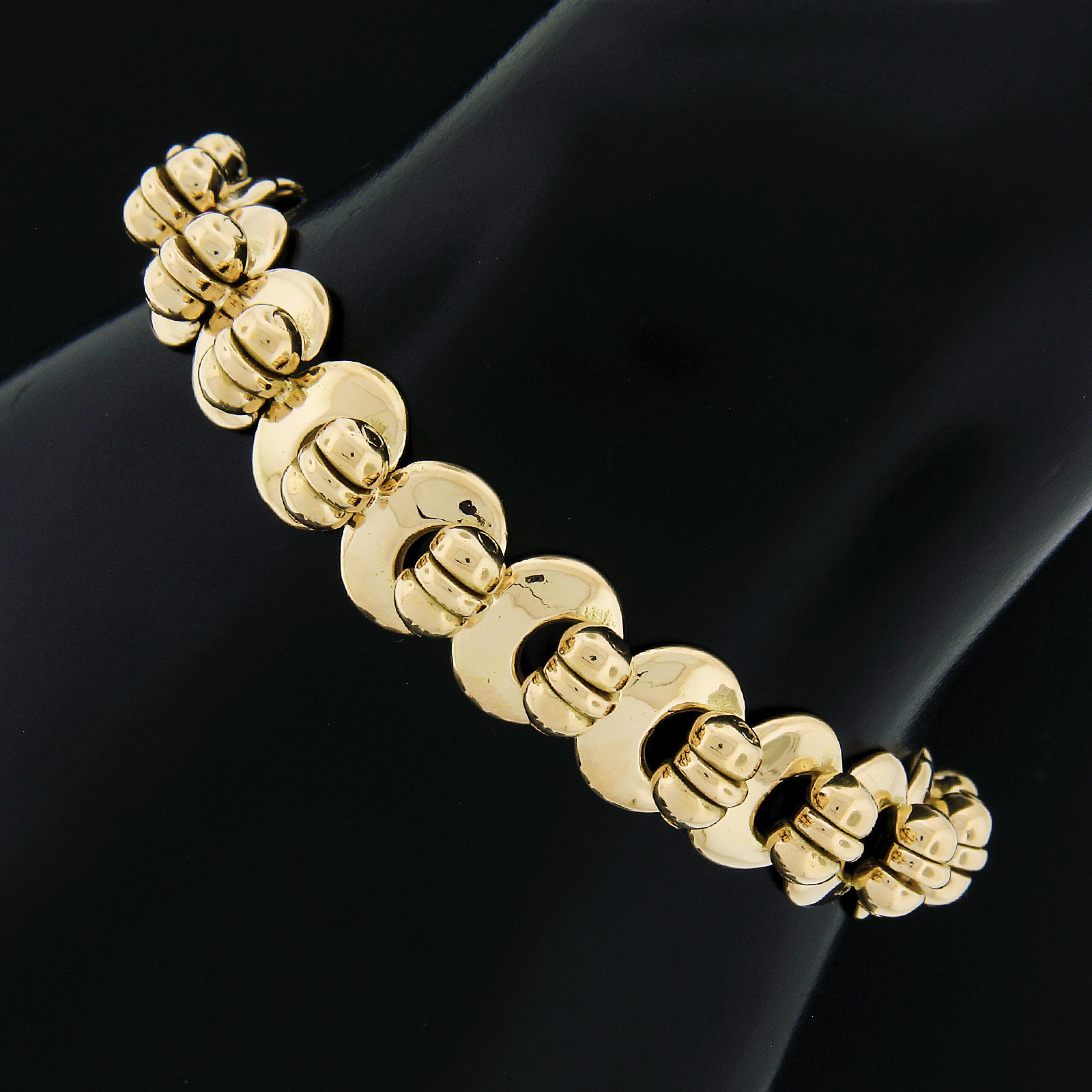 Women's or Men's Fancy Handmade 18K Yellow Gold 6.5
