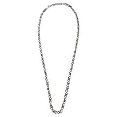 Fancy infinity chain necklace 17" 18KT solid gold chain necklace