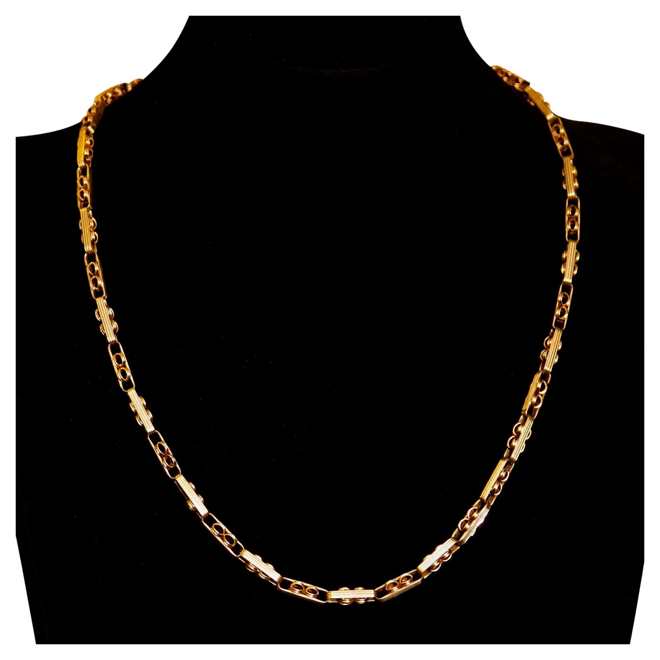 Fancy Infinity Link Chain Necklace in 14k Yellow Gold