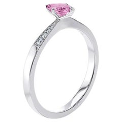 Fancy Intense Pink Purple Diamond 18K Gold Ring