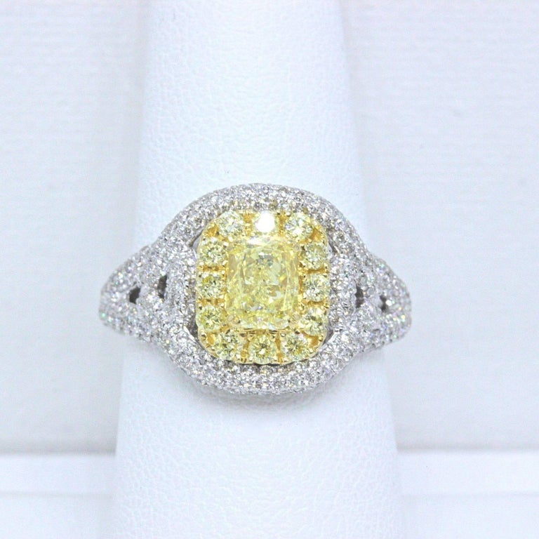 Fancy Intense Yellow 2 33 Carat Diamond Engagement  Ring  in 