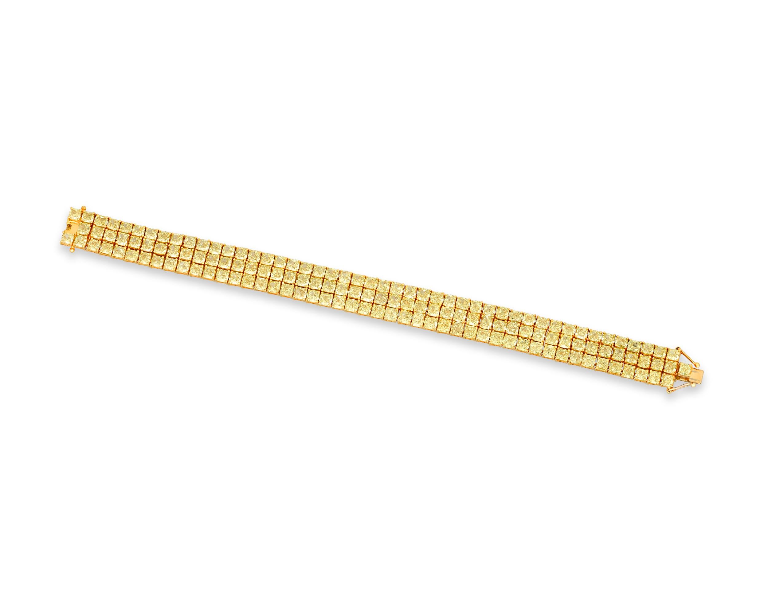 fancy yellow diamond bracelet
