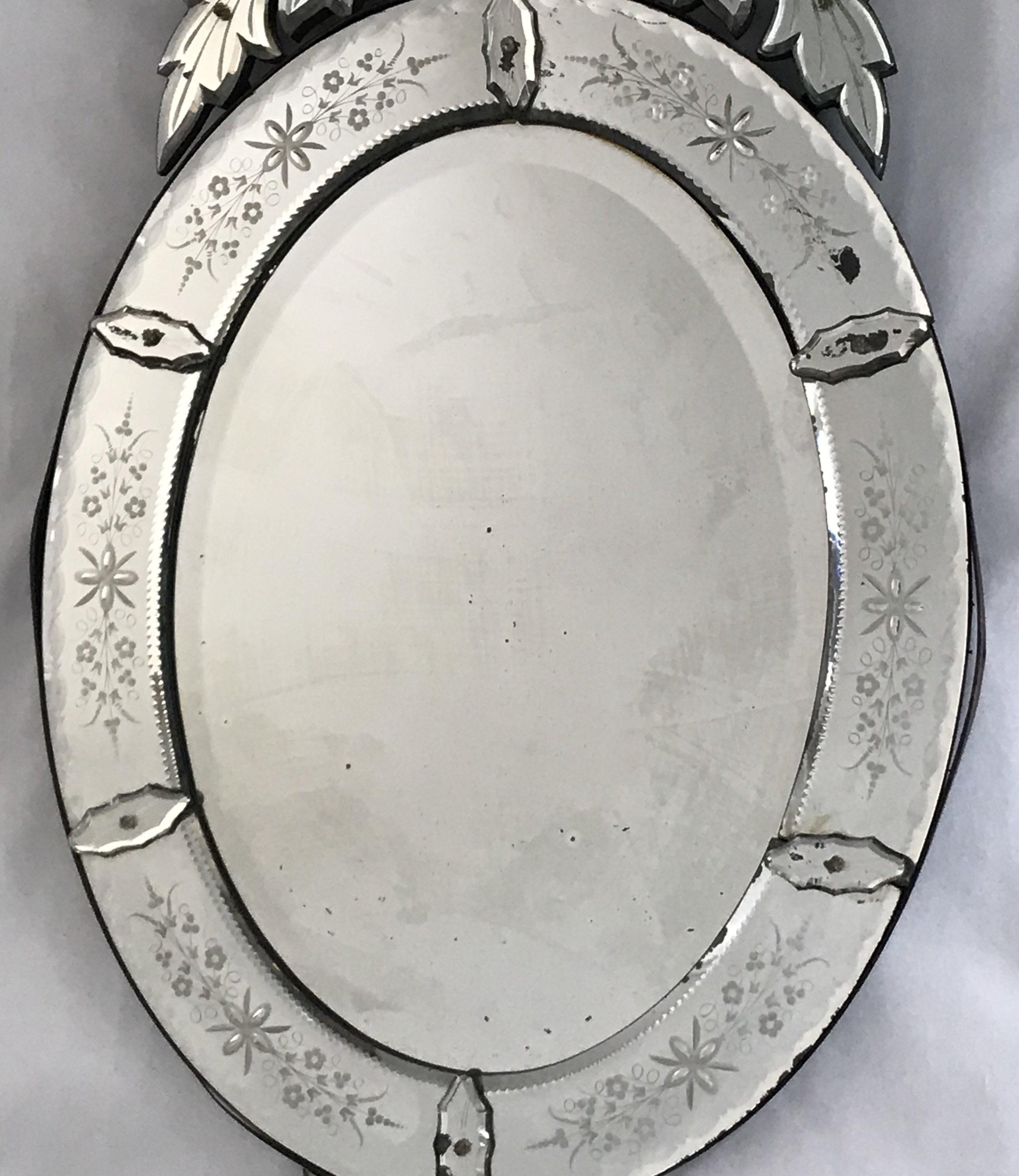 Mid-20th Century Fancy Large Venetian Antique Mirror from France