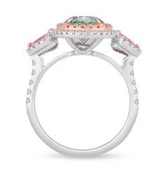 Fancy Light Greenish-Yellow Diamond Ring, 3.00 Carats