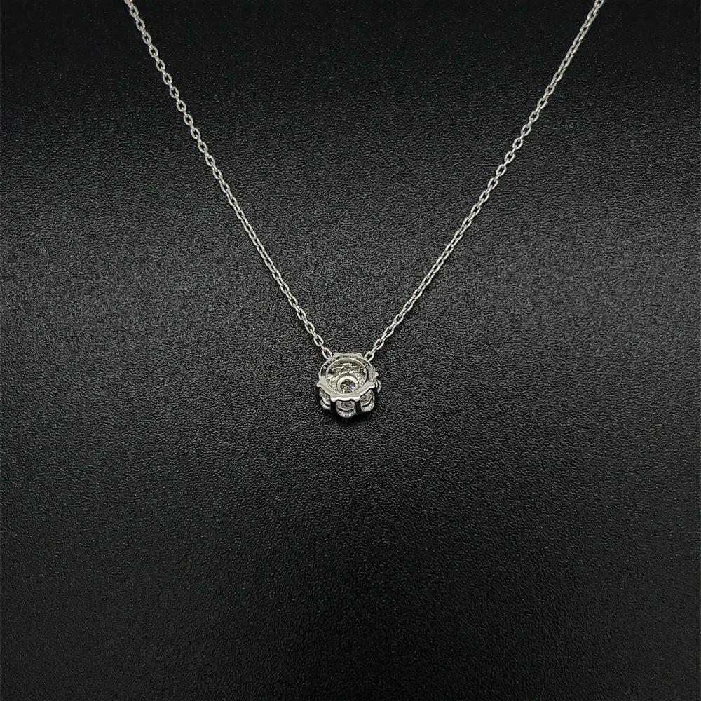 Fancy Light Purplish Pink Diamond Halo Platinum Vintage Necklace In Excellent Condition For Sale In Montreal, QC