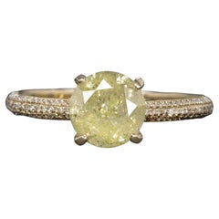 Fancy Light Yellow Diamond Engagement Ring
