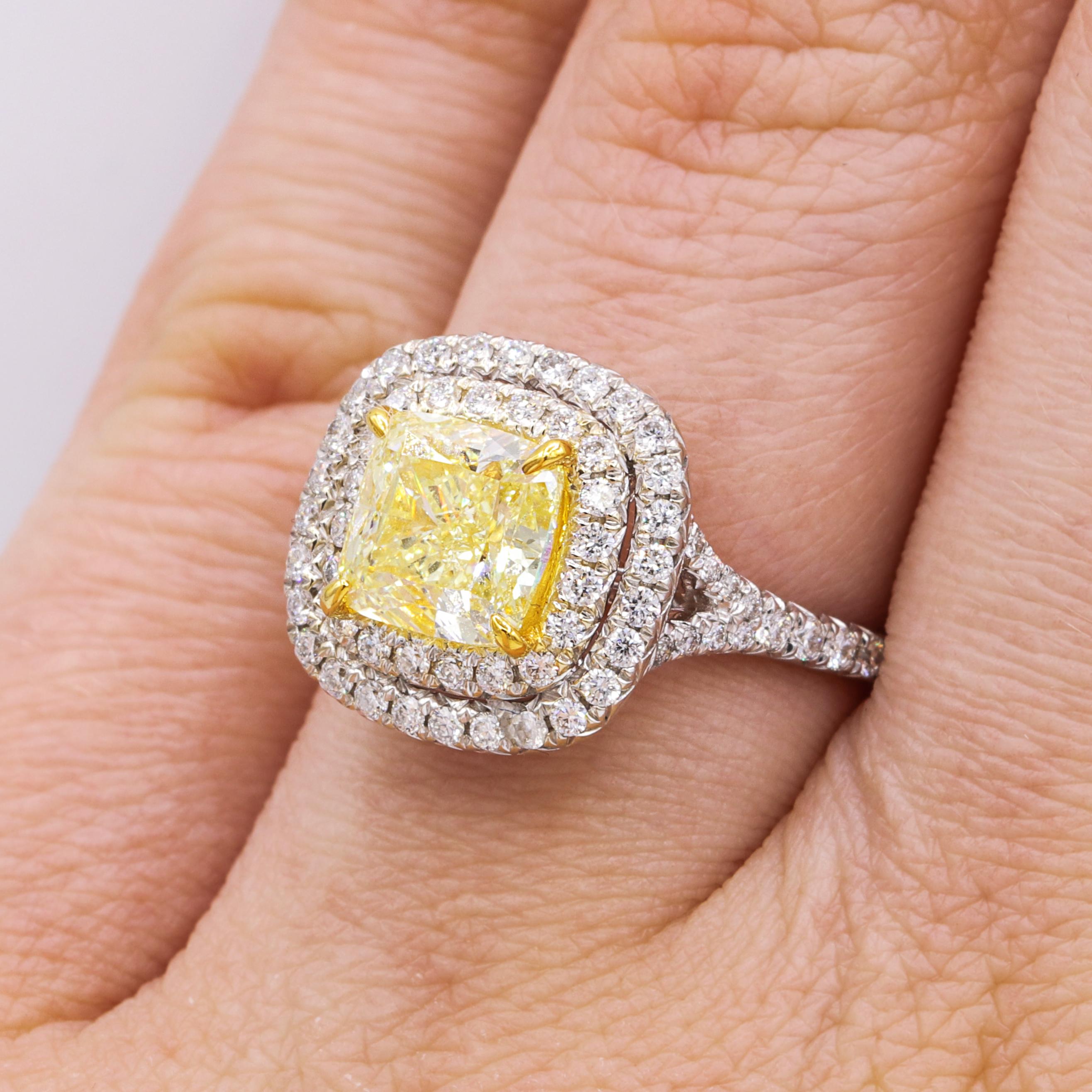 yellow diamond fashion rings