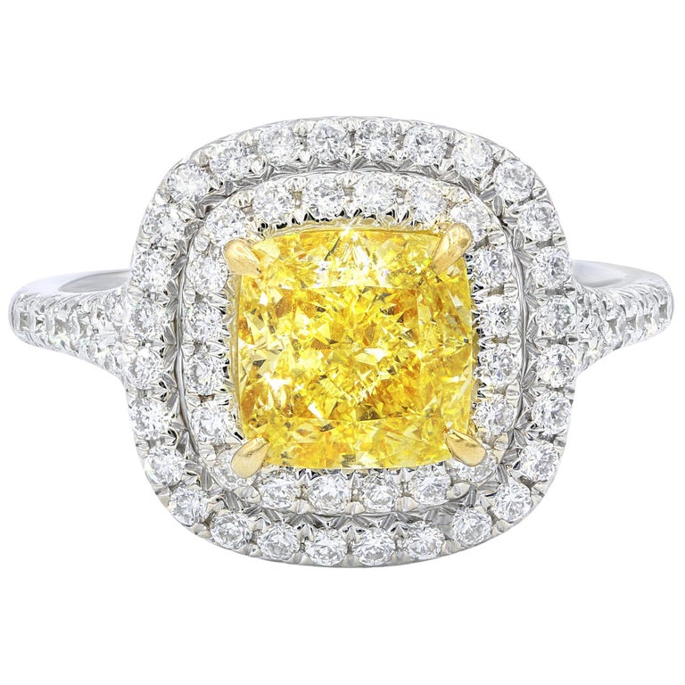 Fancy Light Yellow Diamond Fashion Ring For Sale at 1stDibs