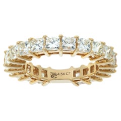 Fancy light yellow Princess cut diamonds Eternity ring Size: 7 Fancy light yellow Princess cut diamonds Eternity ring Size: 7
