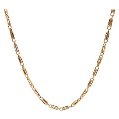 Fancy Link Necklace in 14K Yellow Gold
