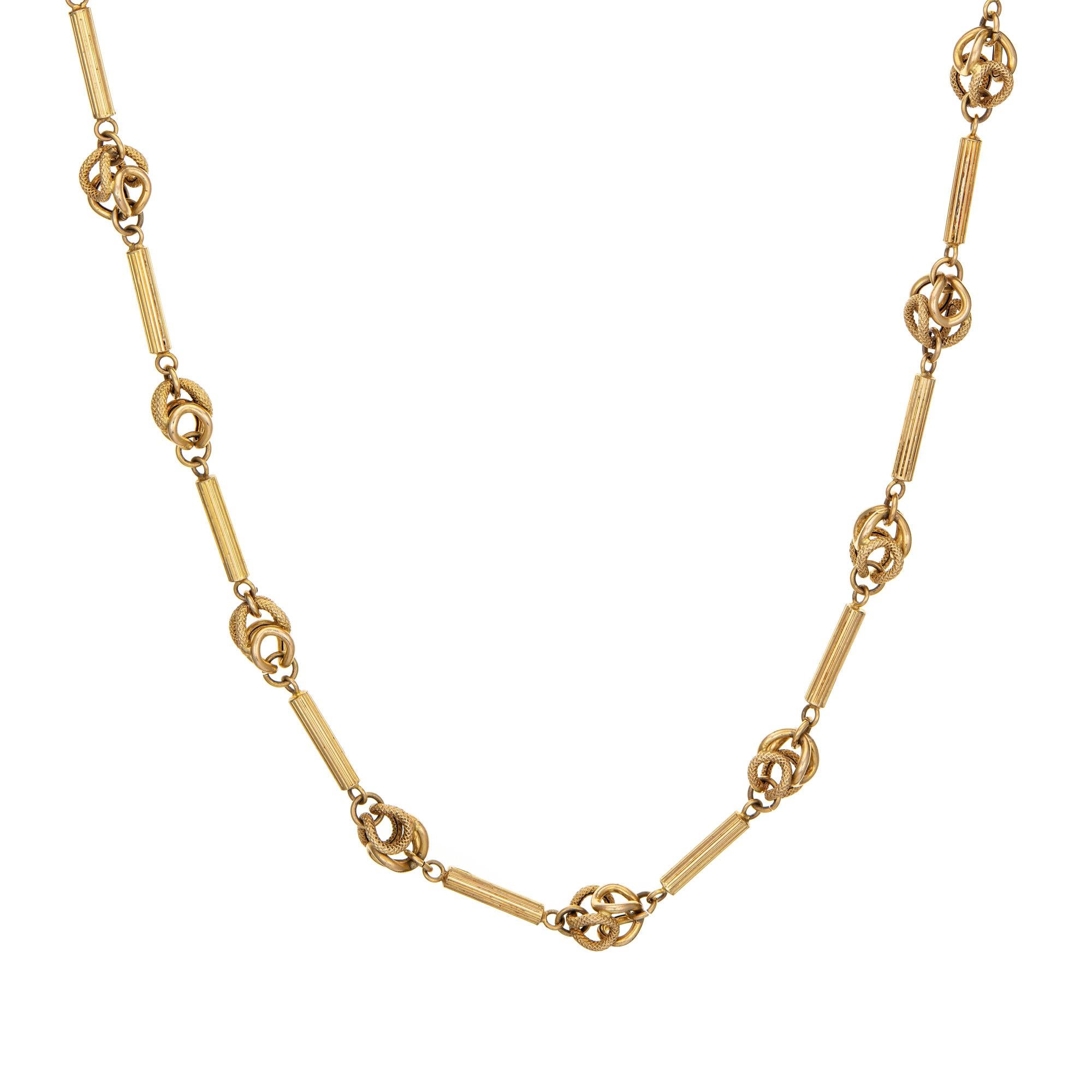 Fancy Link Necklace Vintage 14k Yellow Gold 26