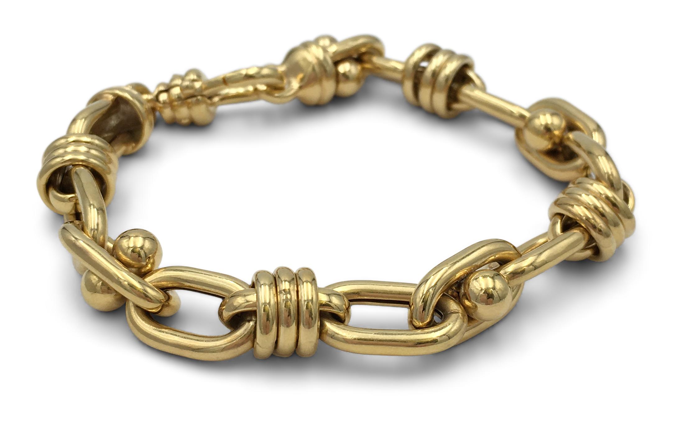 Modern Fancy Linked Gold Bracelet