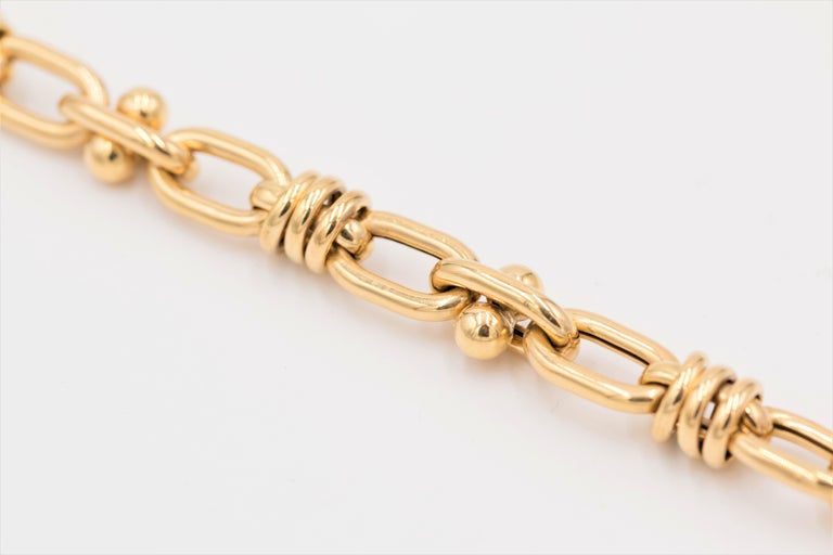 Fancy Linked Gold Bracelet For Sale at 1stdibs
