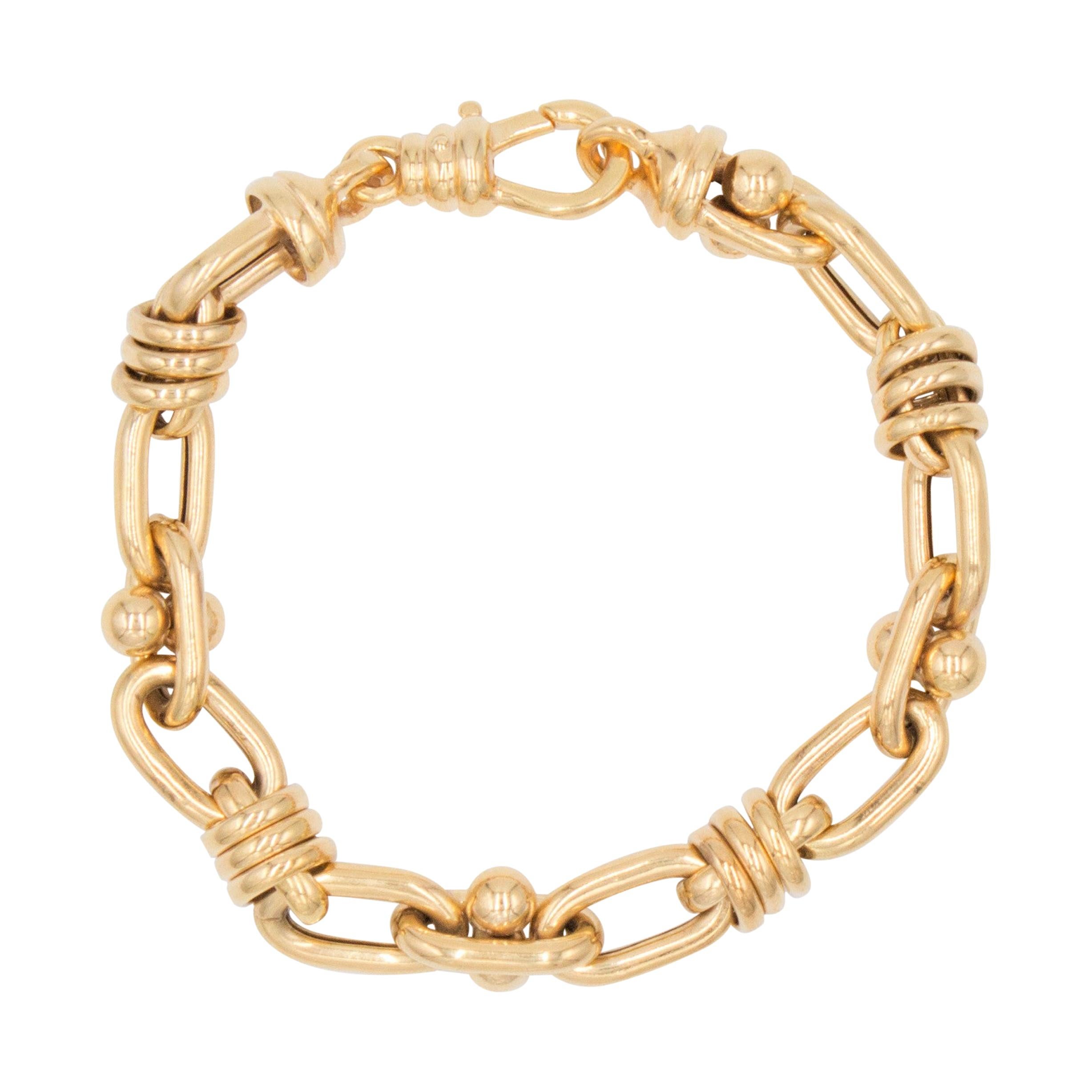 Fancy Linked Gold Bracelet