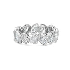 Fancy Multi Shape Diamond Eternity Band (3.07 ct.) in 18K Gold