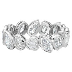 Fancy Multi Shape Diamond Eternity Band (3.07 ct.) in 18K Gold