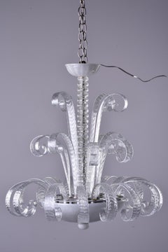 Fancy Murano Glass Art Deco Chandelier
