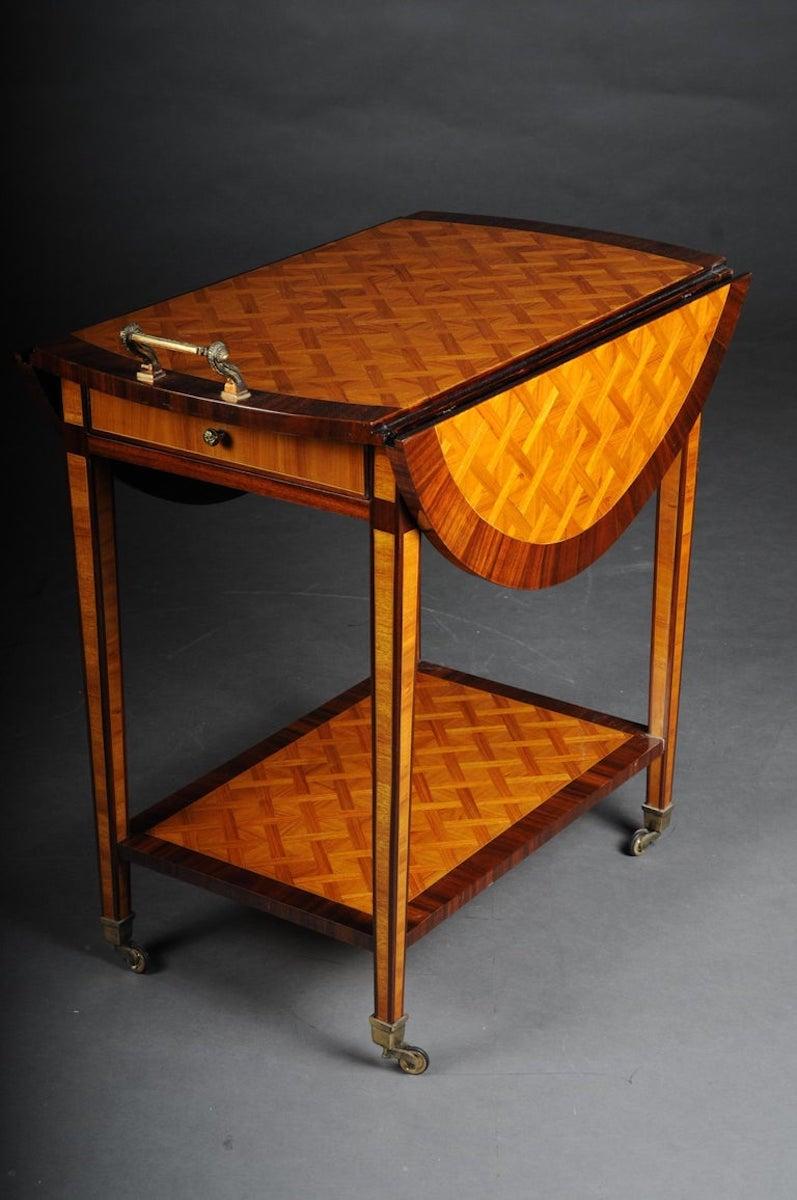 Veneer Fancy, Noble Bar Table or Side Table For Sale