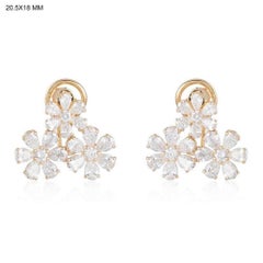 Fancy Opulence 14K Yellow Gold Diamond Stud Earrings