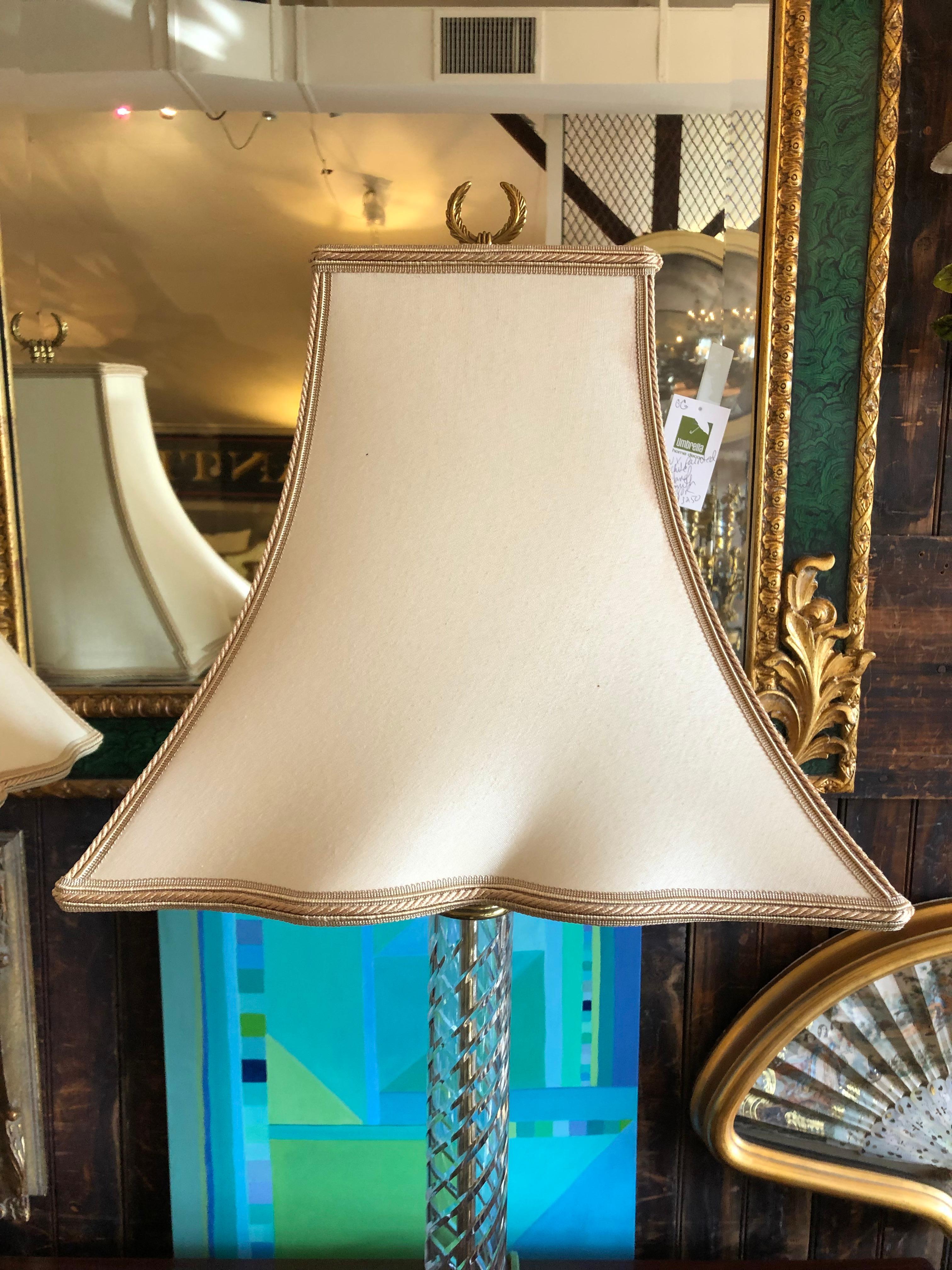 crystal column table lamp