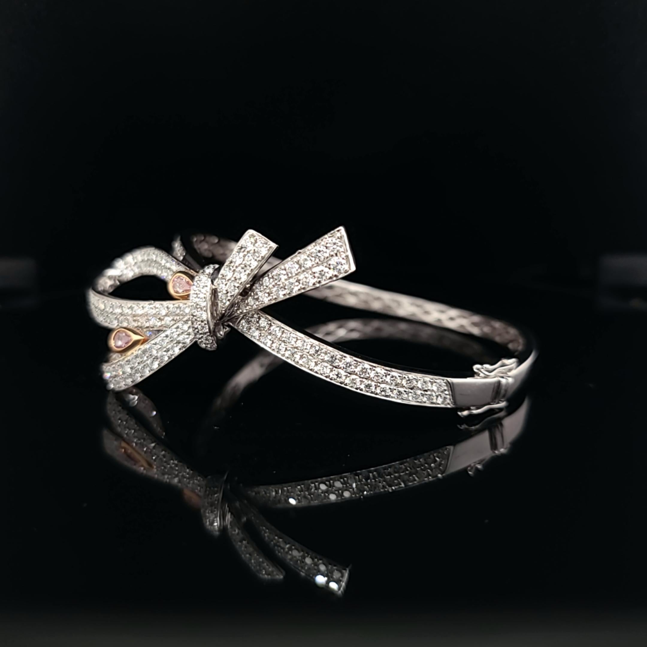 diamond bow bracelet