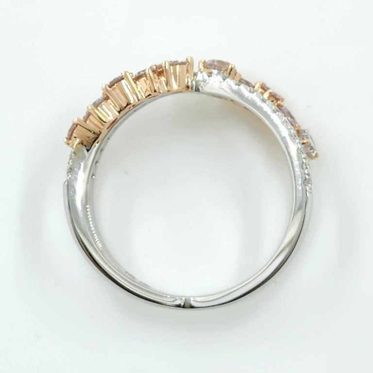 PINK CAVIAR 0.16ct Pink Diamond Ring in 18ct White & Rose Gold