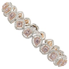 Fancy Pink Diamond Bracelet, 6.89 Carat