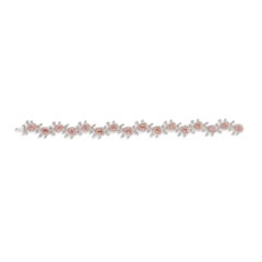 GIA Certified Fancy Pink Diamond Bracelet In 18K Pink-White Gold