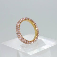 Fancy Pink Diamond Eternity Band Ring