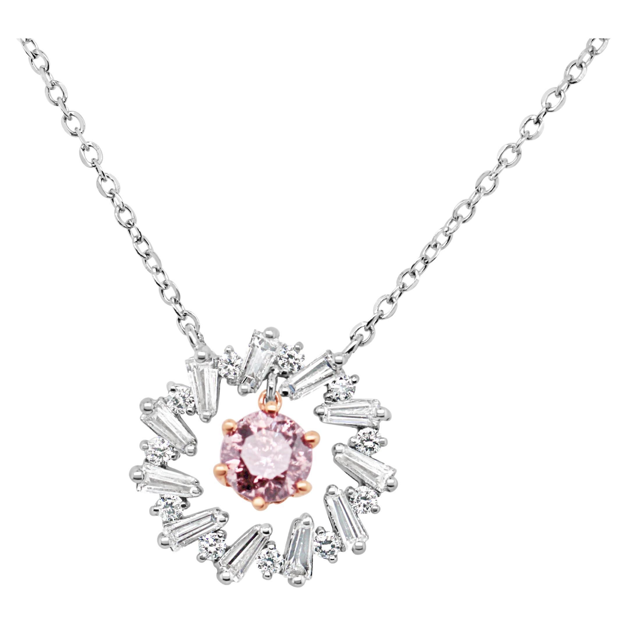 Fancy Pink Diamond Necklet