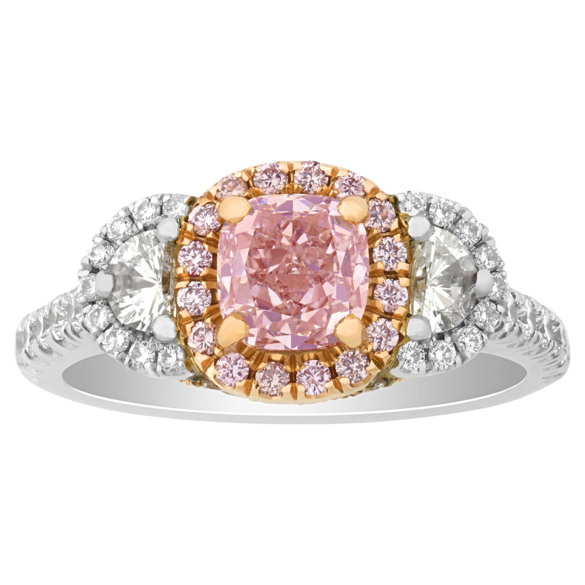Fancy Pink Diamond Ring, 1.02 Carats For Sale