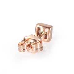 Boucle d'oreille simple en or rose 14K sertie d'un diamant rose fantaisie (0.16 CT Pink/I1)