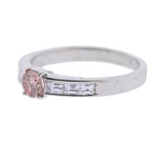 Fancy Pinkish Brown Diamond Gold Engagement Ring