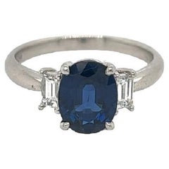 Fancy Platinum 2.294 Carat Sapphire Ring