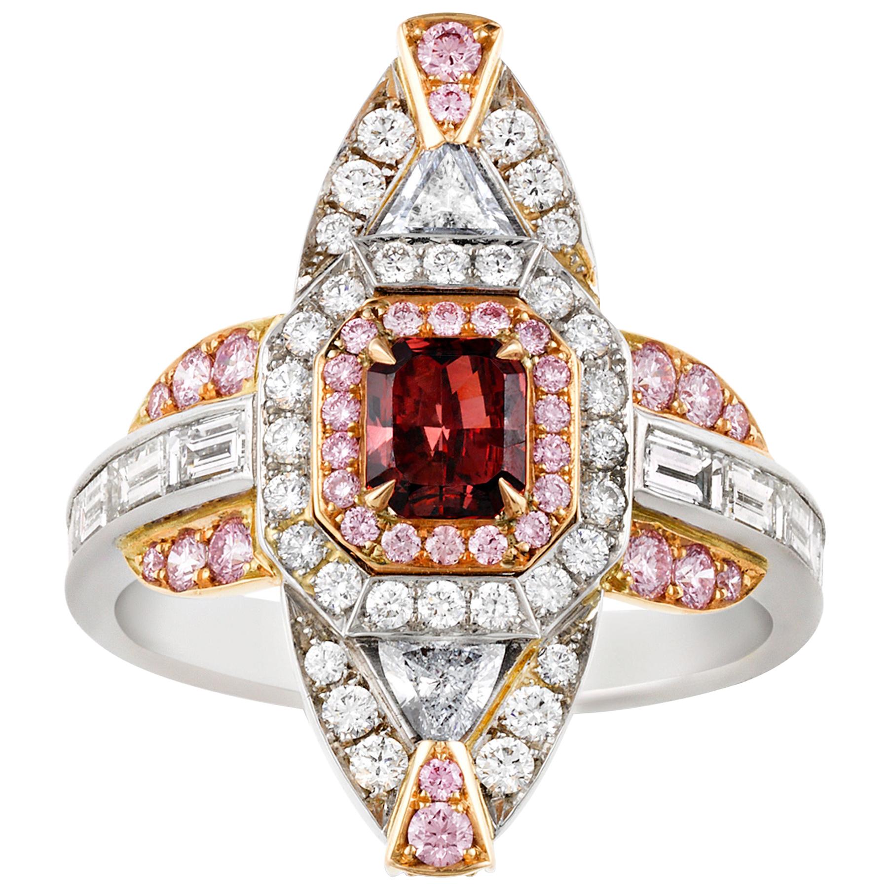 Fancy Red Diamond Ring
