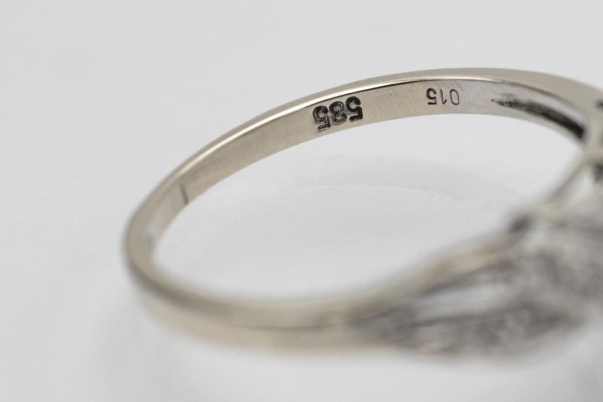 Anello Whiting in oro bianco con diamanti. In condizioni buone in vendita a Chorzów, PL