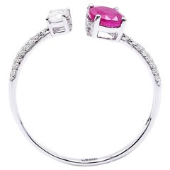 Fancy Ruby Diamond White Gold Ring