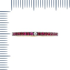 Fancy Ruby Diamond Yellow Gold Ring