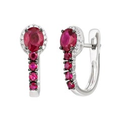 Fancy Ruby White Diamond White Gold Every Day Statement Ring