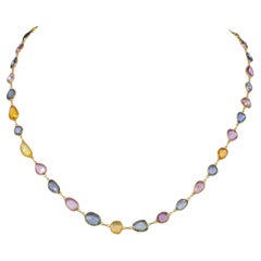 Collana Fancy Sapphire in oro 18 k.