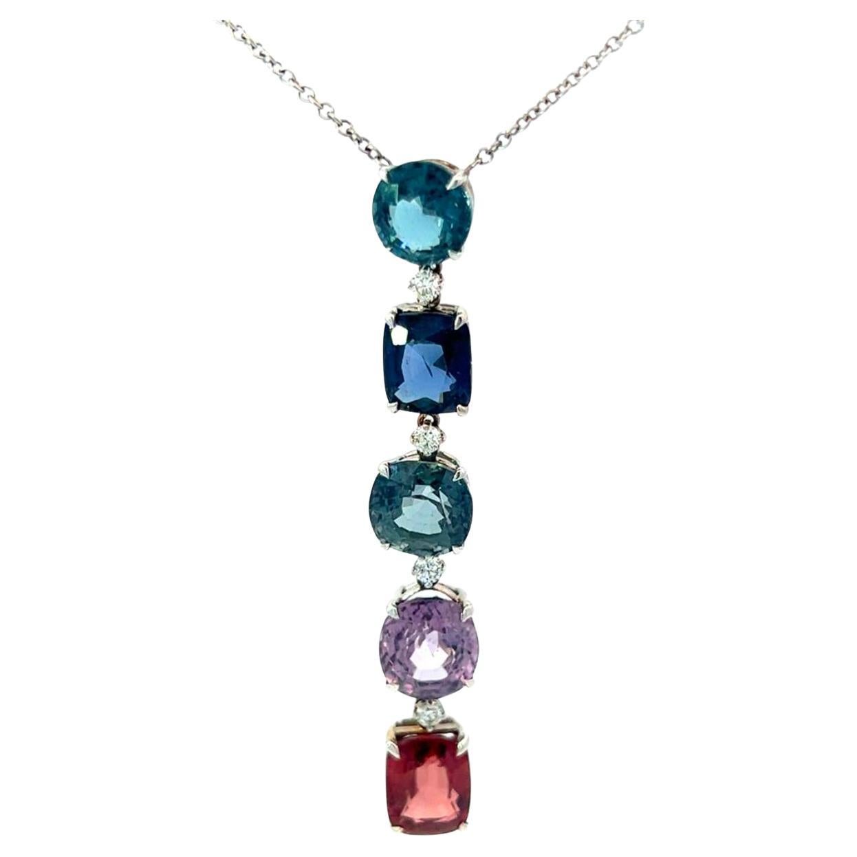 19.39 Carat Gem and Diamond Pendant Necklace For Sale
