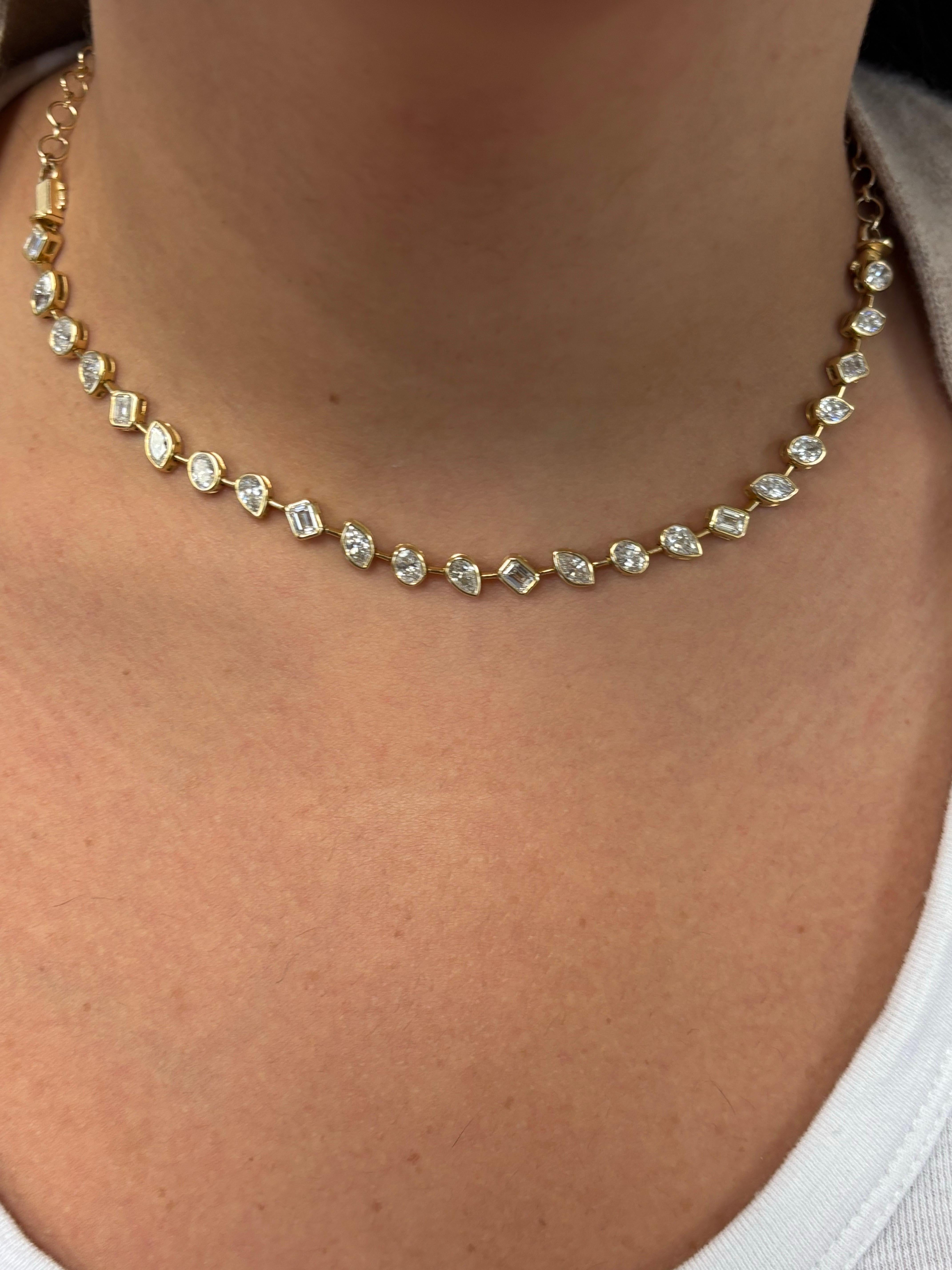 Collier à lunette jaune de forme fantaisie 9,50 Ct. Neuf - En vente à Great Neck, NY