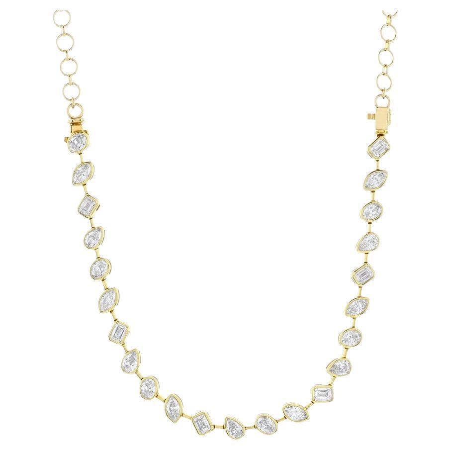 Collier à lunette jaune de forme fantaisie 9,50 Ct. en vente