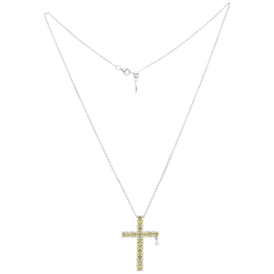 Fancy Silver Cross Kristina Canary