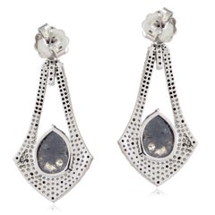 Fancy Slice Diamond 18 Karat Gold Earrings