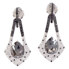 Fancy Slice Diamond 18 Karat Gold Earrings